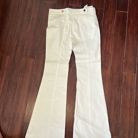 Adam Lippes WHITE Flared Pants - Excellent Condition - Worn Once - Size 4 - Picture 6 of 7